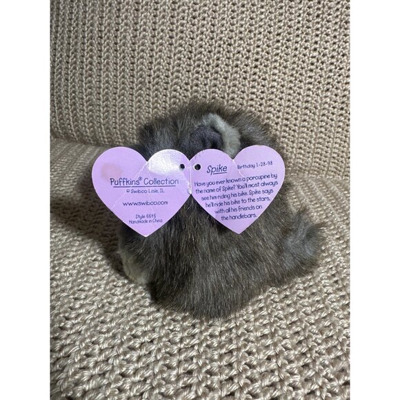 Vintage Puffkins Spike Porcupine Plush Collectible Soft Toy - Picture 6 of 9